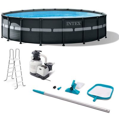 Intex 18x52 Ultra XTR Round Pool Set with Sand Filter & Cleaning Kit