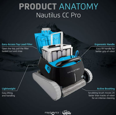 Dolphin Nautilus CC Pro Wi-Fi Robotic Pool Vacuum Cleaner up to 50 FT
