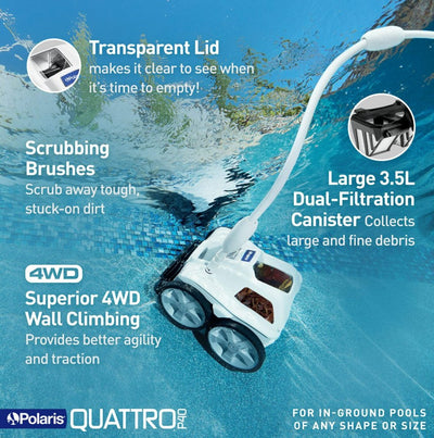 Polaris Quattro P40 Pressure Pool Cleaner for In-Ground Pools