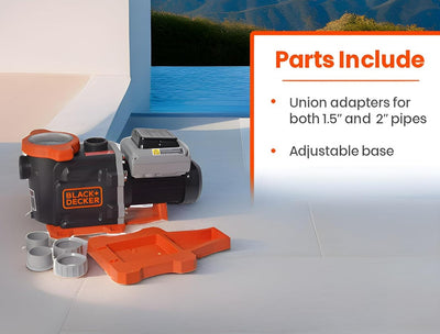 Energy Efficient 2HP Pool Pump | BLACK+DECKER