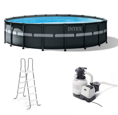 Intex 18x52 Ultra XTR Round Pool Set with Sand Filter & Cleaning Kit